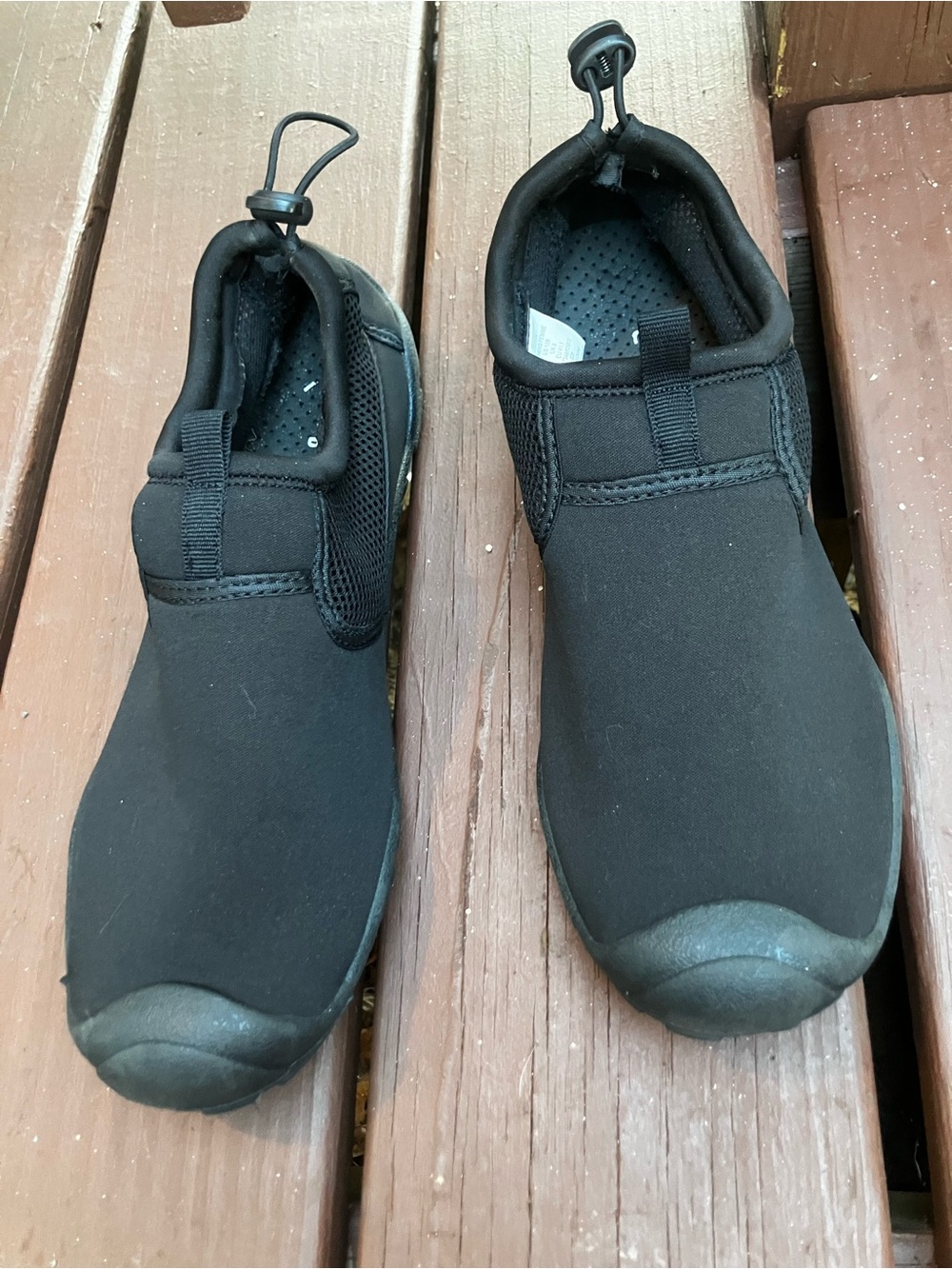 Lands' End Black Slip-On Water Shoes